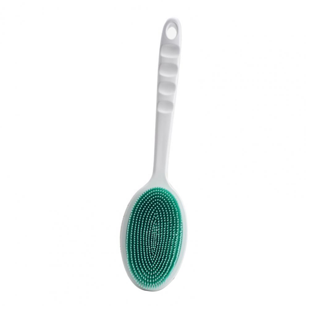 Shower Loofah with Handle Long Handle Bath Brush Silicone Body Scrubber with Handle Gentle Back Bath Brush for Exfoliating