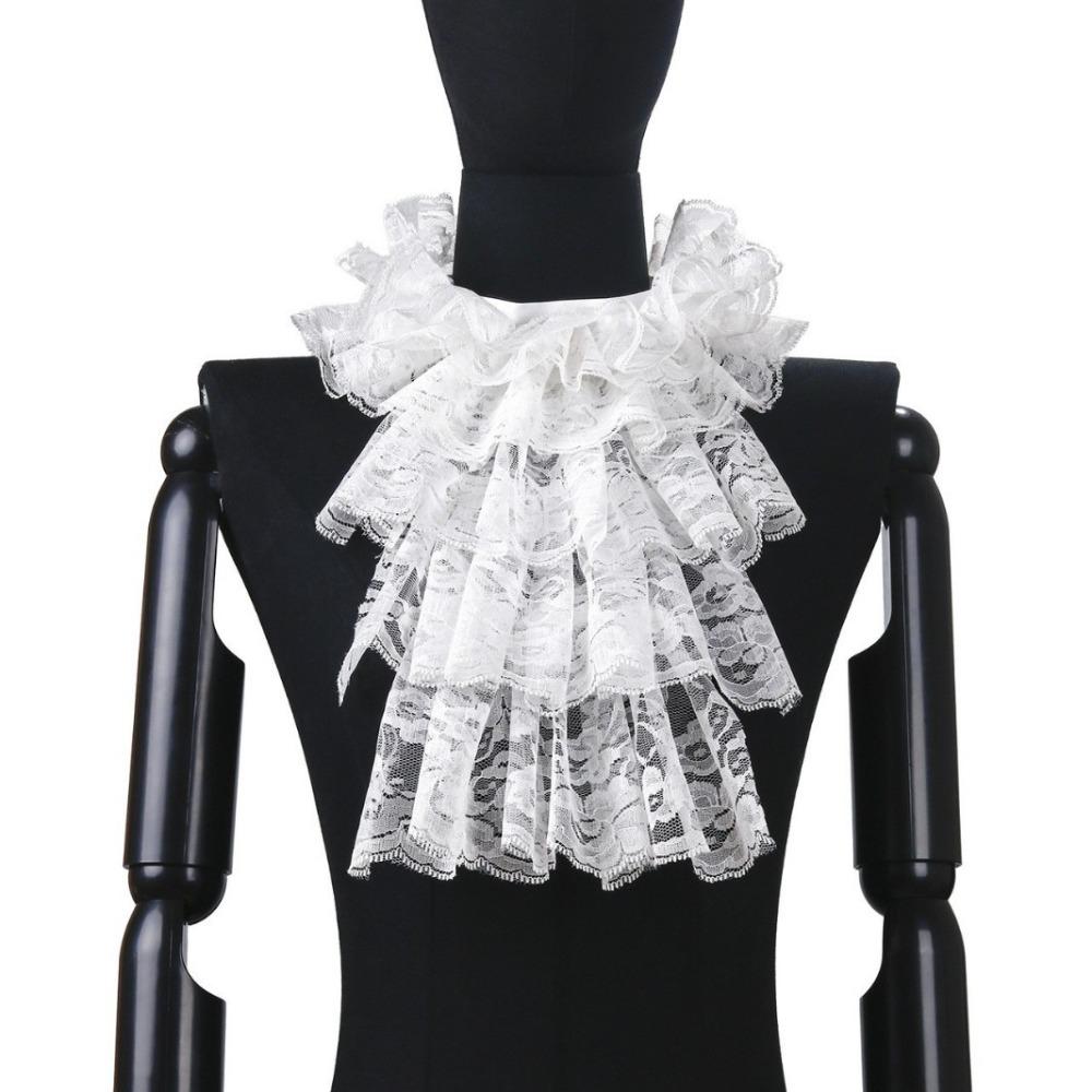 Viktorianischer Spitzenkragen - Elegantes Abnehmbares Rüschenhalsband für Historische Kostüme