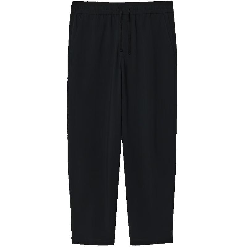 Мужские брюки Jack & Jones из муслина с кулиской, прямого кроя 33 чёрный