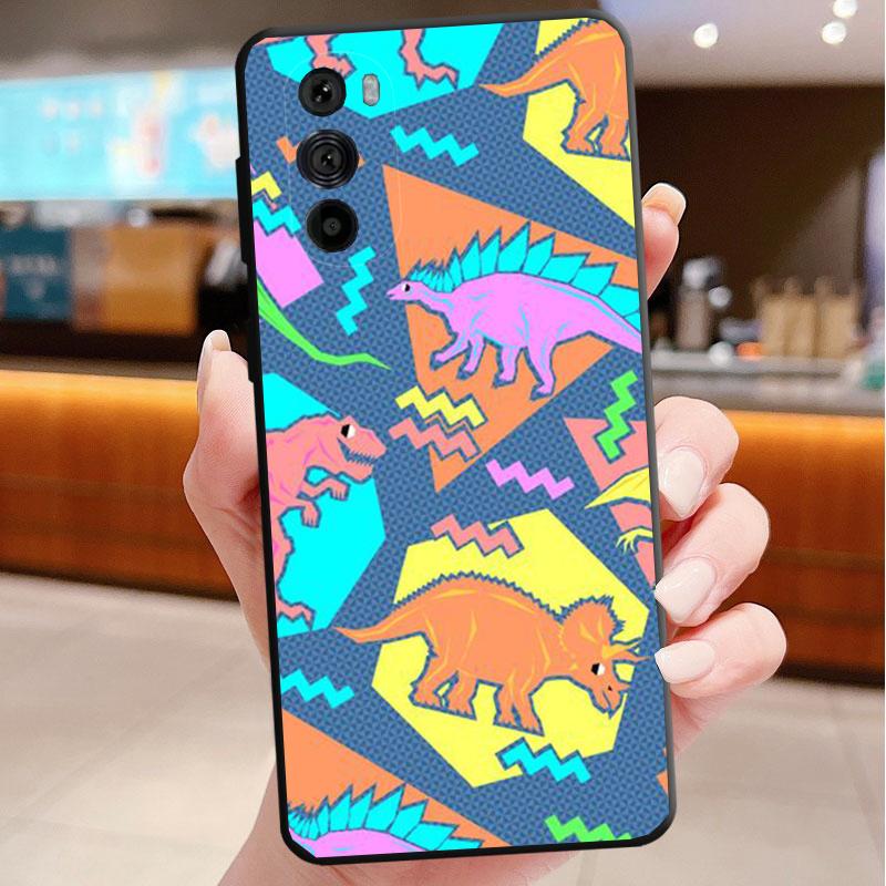Cute Dinosaur Baby Phone Case For Motorola Edge 60 50 40 Pro 60 50 40 30 Ultra Neo Fusion Moto G Play G Stylus G Carcasas