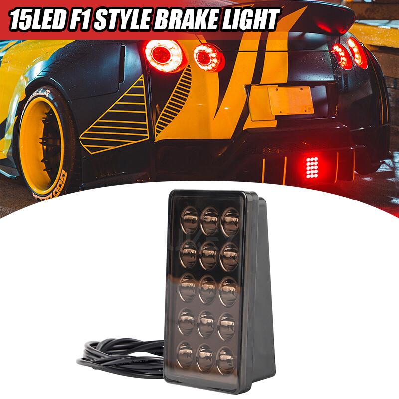 Smkoed F1 Style Rear Third Brake Lamp Strobe Flashing Tail Brake Stop Light Lens