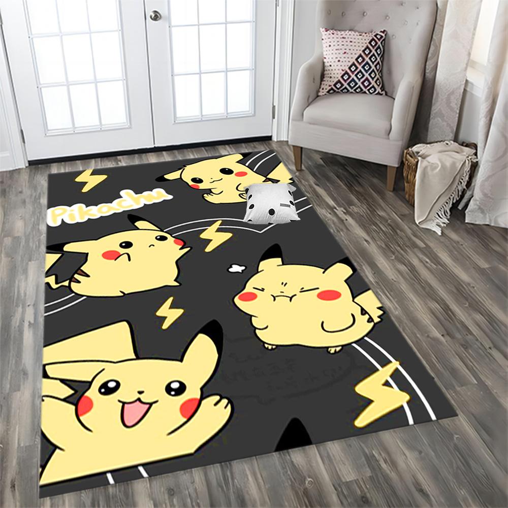 Pikachu Energy Burst rug for living rooms, bedrooms, home décor, and as gifts.