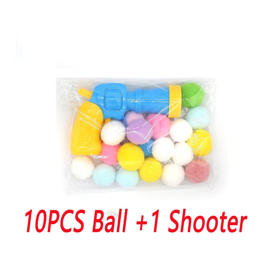 Cat Toy Ball Interactive Launch Training Toy For Pet Puppy Dog Kitten Creative Mini Shooting Games Stretch Plush Ball Toys 5