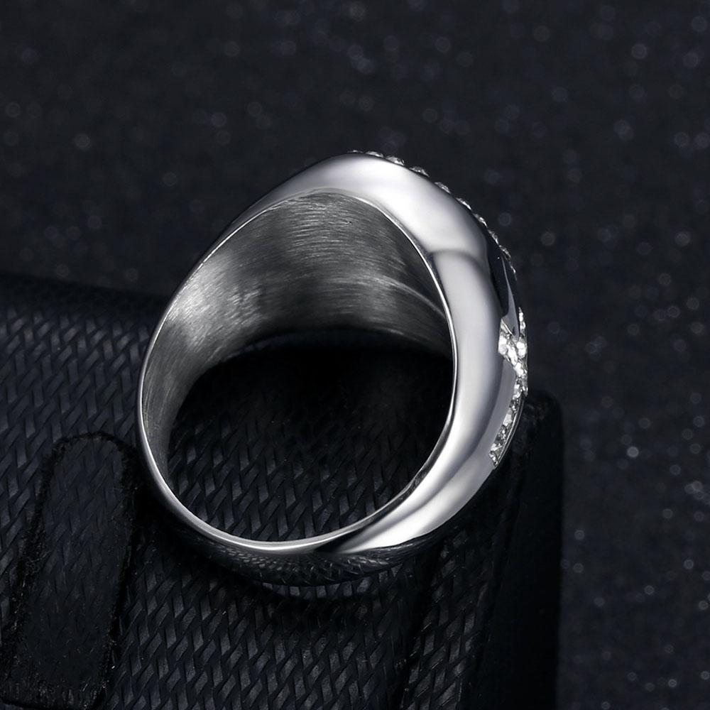 Anello da Uomo Color Oro Zirconia Cubica Nostra Signora di Guadalupe Vergine Maria Anello Religioso