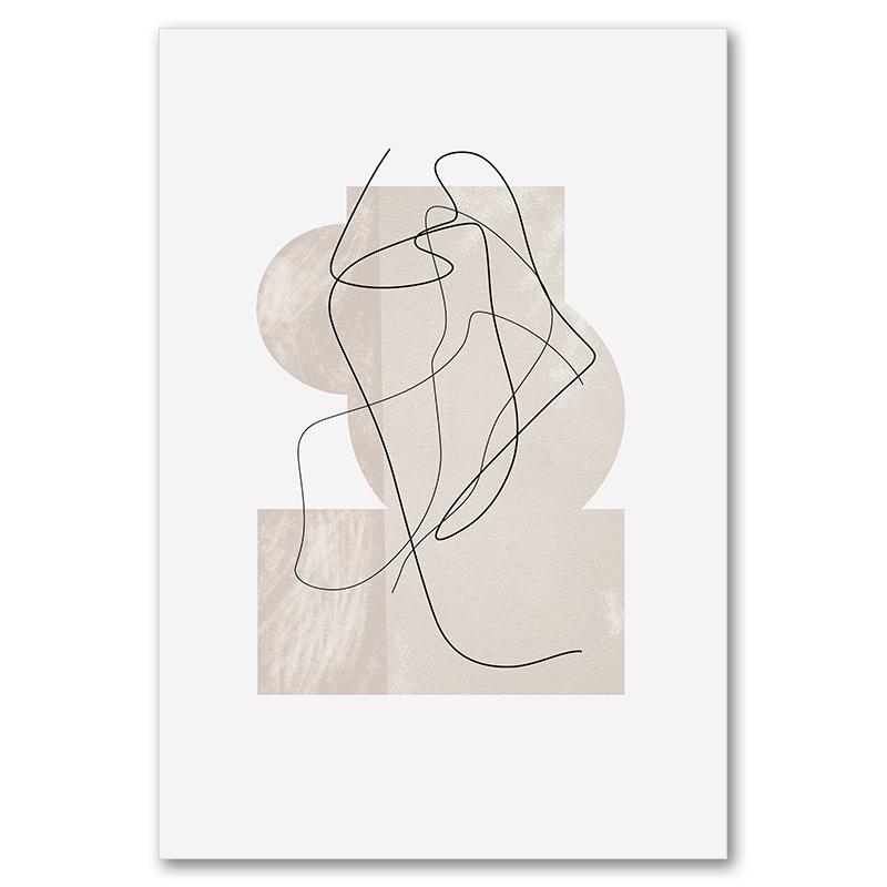 Line Color Abstract Wall Art Poster Print Aesthetic Modern Canvas Painting Living Room Decoration Picture Home Decor Posters