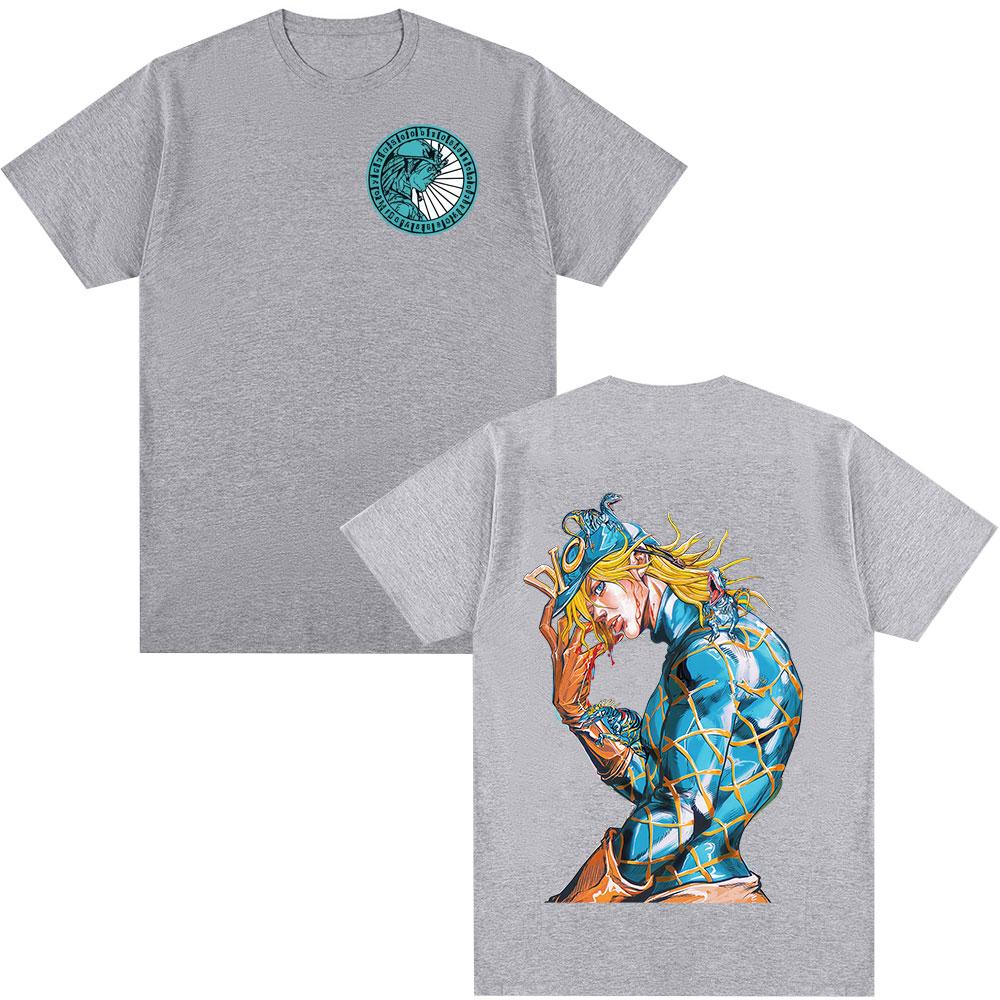 

Anime JoJo Bizarre Adventure STEEL BALL RUN Diego Brando T Shirts Unisexs Women Clothing Harajuku Casual Short Sleeves Tshirts 4XL