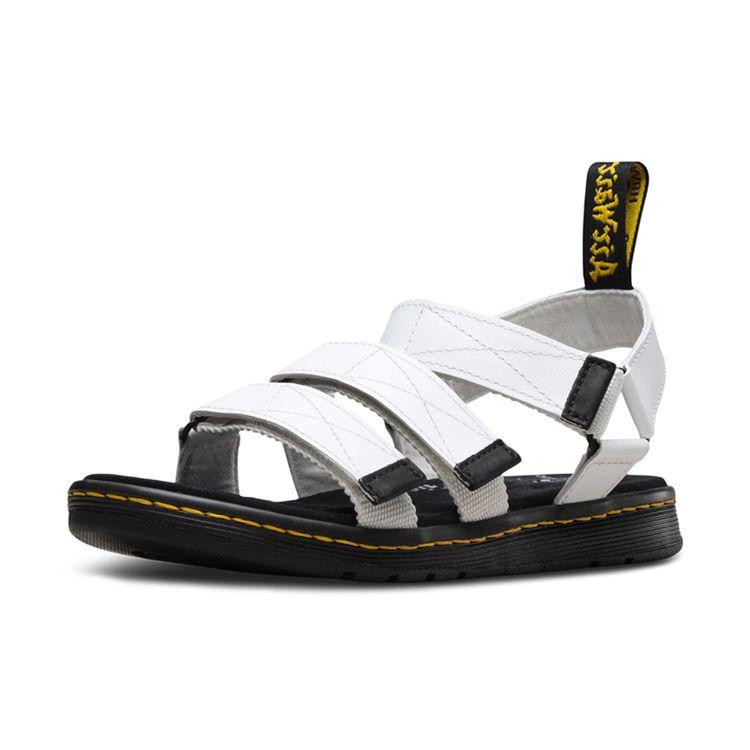 Dr. Martens Magic Tape Cross Strap Beach Sandals Women Sandals White 23453100