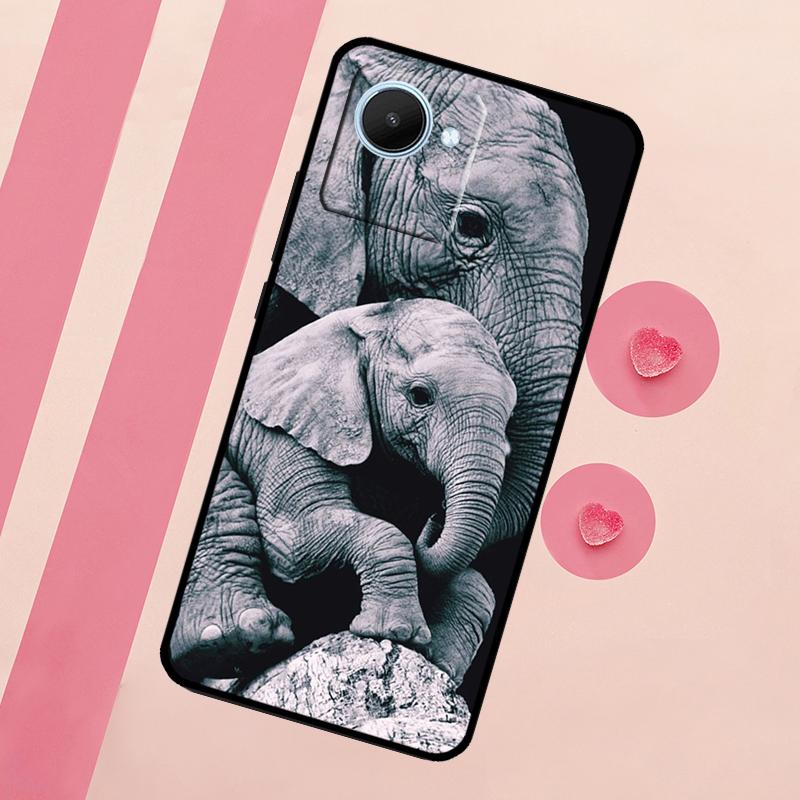 Elephant Baby Nature For Realme C67 C75 C63 C61 C71 C55 C51 C65 C53 10 11 12 13 14 15 Pro Plus GT6 GT7 Pro Case