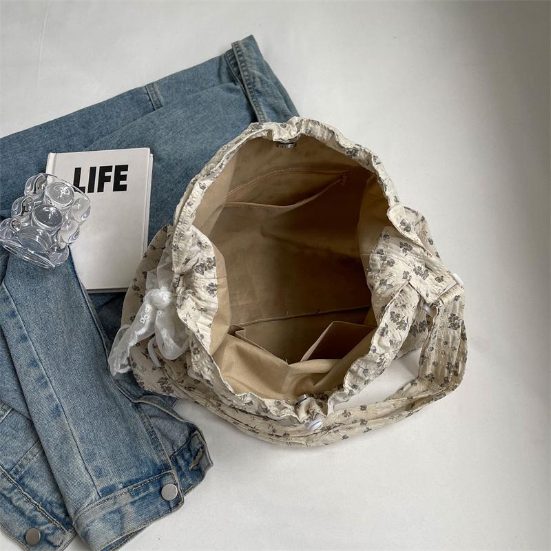 Сумка через плечо Женская большая сумка с цветочным принтом Сумка через плечо чёрный — фото 8