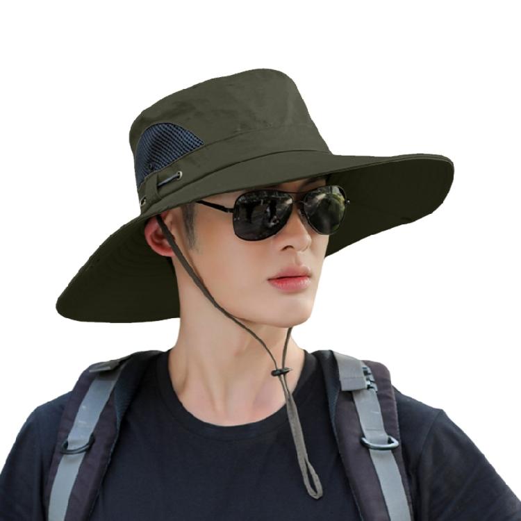 

Wide Brim Summer Protections Hat for Fishing Hiking Breathable Boonie Hat Sun Bucket Hats for Men Women Fishing Hats 1 армія зелений колір