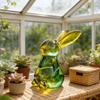 Handmade Artificial Glass Rabbit Statue Figurine Decorative Home Decoration Item For Bedroom Or Workspaces