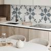 Decorative Vinyl Wall Panel with Print 100X50 Cm Ornamental Pattern with Leaves