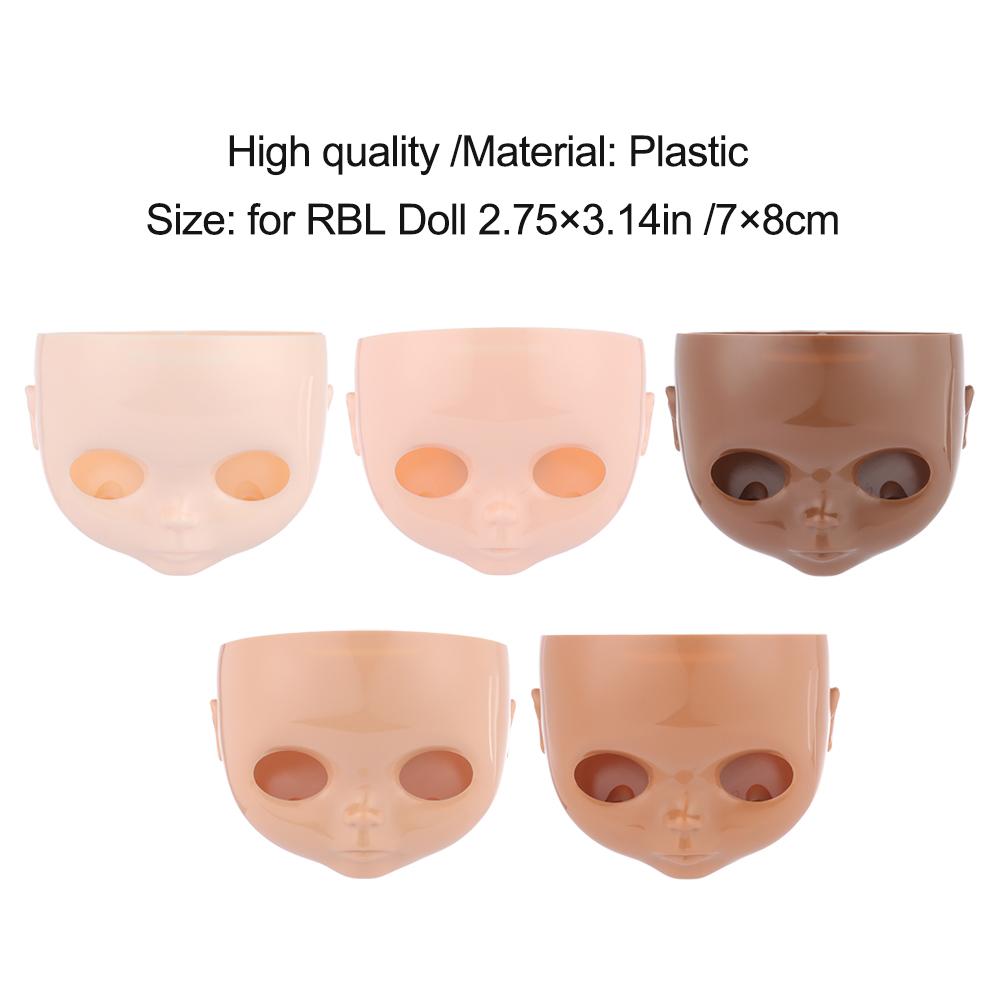 1PC 1/6 Blyth DIY Doll Factory Dolls Faceplate With Backplate 30cm Plastic Blyth No Makeup Face and Screw Toys Accessories