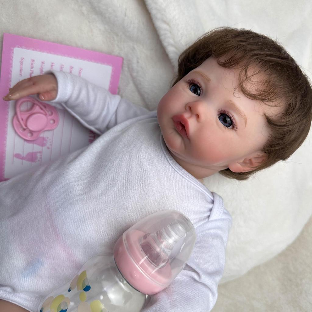45CM Washable Lifelike Soft Hand-painted Simulation Baby Reborn Doll Children Accompany Play Doll