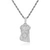 Avatar Pendant, European and American Hip Hop Copper Inlaid Zircon Personalized Men's Necklace, Human Face Avatar Pendant Chain.