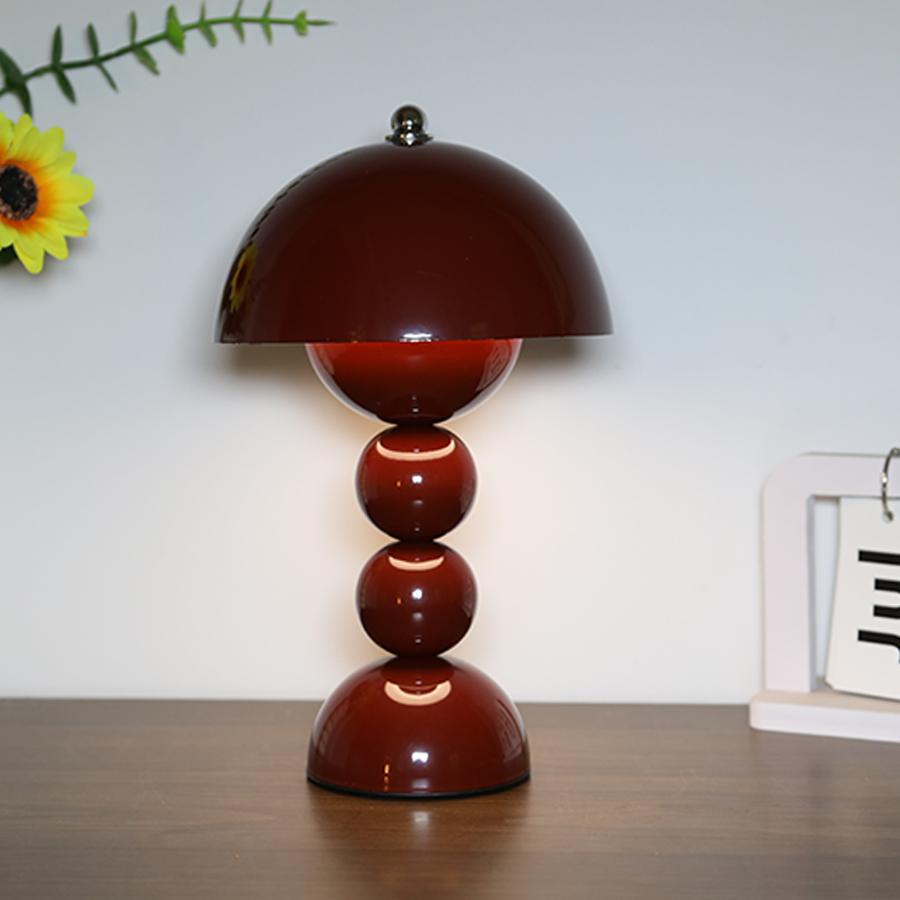Retro Mushroom Gourd Touch Table Lamp, USB 3‑Color Ambient Night Light, Desktop Decor Gift Lamp for Bedroom, 3 Colors Available