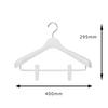 Shinko Hanger Suit Hanger Clips, 40cm Wide, 5cm Thick, Wide Design, Anti-Slip, Rotating Hooks, Stylish, for Suits, Shirts, Jackets, and Coats, Made In