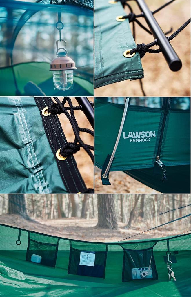 L'amaca Lawson Blue Ridge Camping un nuovo modello utilizzato dagli Stati Uniti viene fornita con un sistema di sospensione dedicato autorizzato Hammock, Blu Navy, cinghia. (Prodotto giapponese)