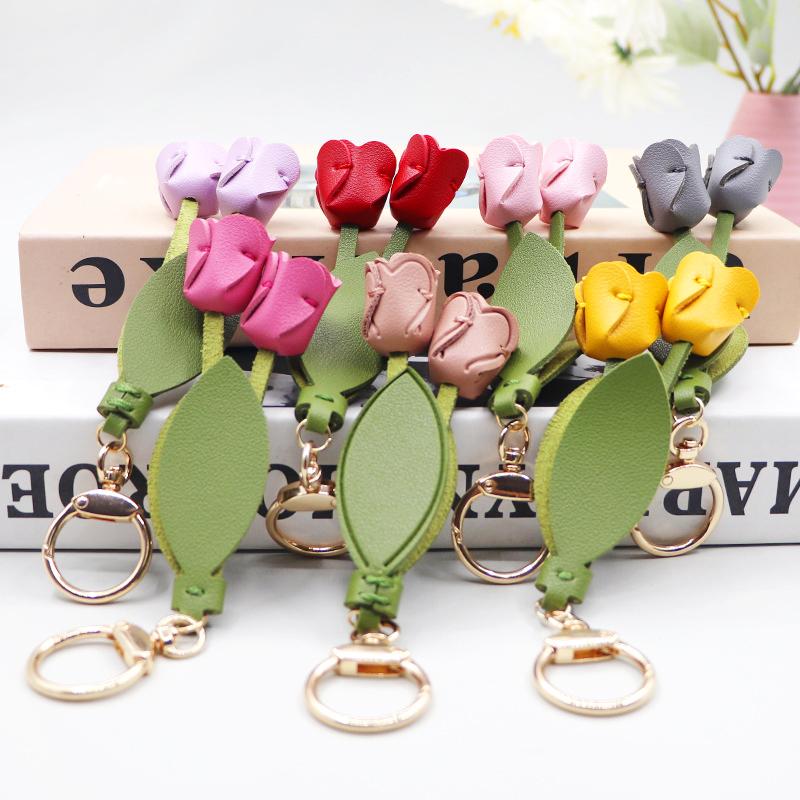 1PC Tulip Shape Clothing Accessories Ornament Exquisite Mobile Phone Pendants High-End Bag Pendants Fashion Multicolor