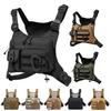Outdoor Cycling Chest Bag Large Capacity Multifunctional Vest Chest Bag Nylon Vest Bag Travel Commute Sports Backpack