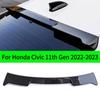 For Honda Civic 11th Gen  Hatchback 2022 2023 Car Accessories Rear Window Roof Wing Spoiler Trim