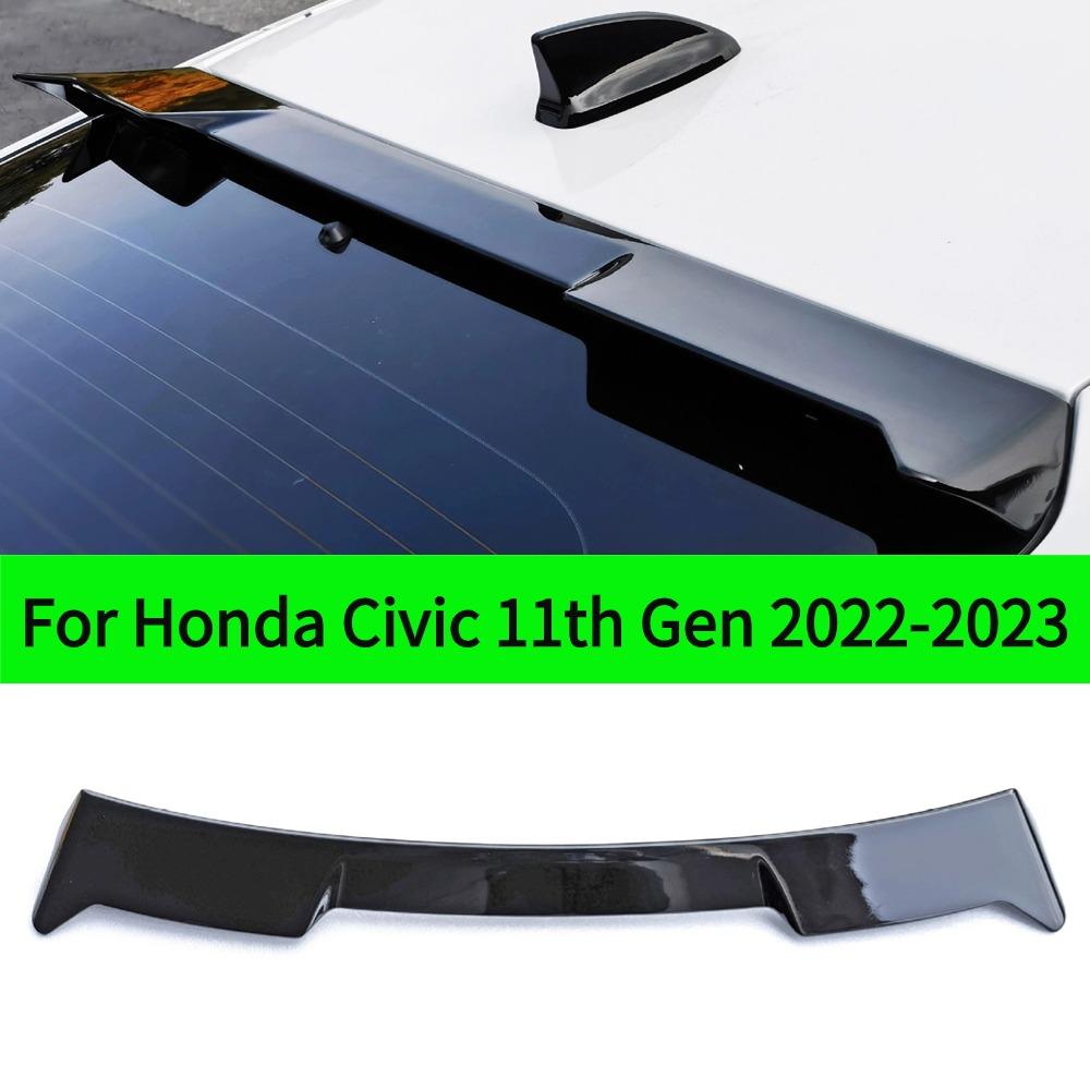 For Honda Civic 11th Gen  Hatchback 2022 2023 Car Accessories Rear Window Roof Wing Spoiler Trim