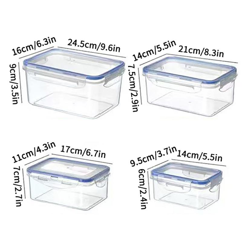 550/1000/1500/2500ml Kühlschrank Lebensmittelaufbewahrungsbox mit Kunststoffdeckel Vorbereiten Lebensmittel Frischhaltebox Picknickbox