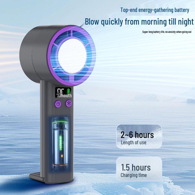 High-Speed Portable Turbo Cooling Fan with Superconducting Ice Pack