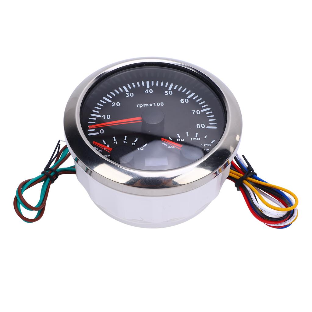 3 v 1 85mm Tachometer 8000rpm 40 až 120 stupňov Celzia Teplota vody 0 až 10 bar Tlak oleja 7 farebné podsvietenie pre auto nákladné auto