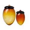 Glass Handicrafts Simulated Fruit Figurine Transparent Cracked Hazelnuts Pinecone Colored Glass Ornament Home Decoration