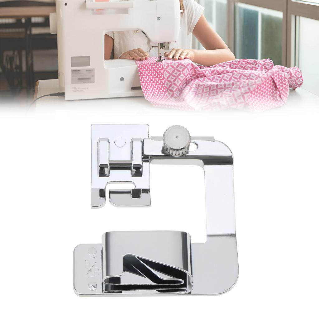 Vícevelikostní 1/2 3/4 1 palec 13 19 25 mm Kovová široká rolovaná patka s nízkou stopkou šicí stroj