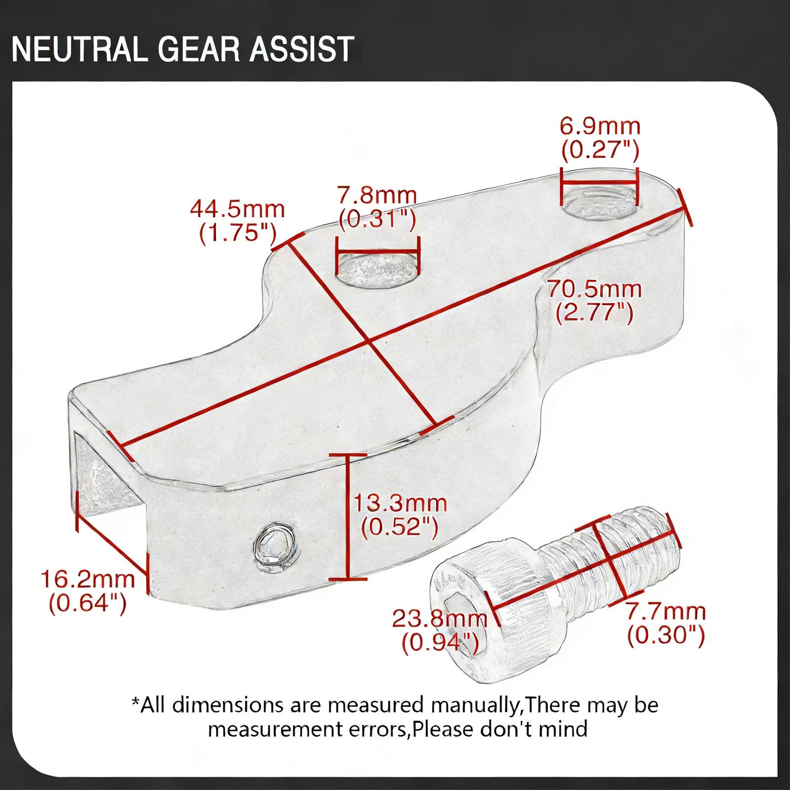 

Motorcycle Neutral Assist Shifter Bracket Aluminum Construction for Quick Installation Improved Control Reliability серебряный