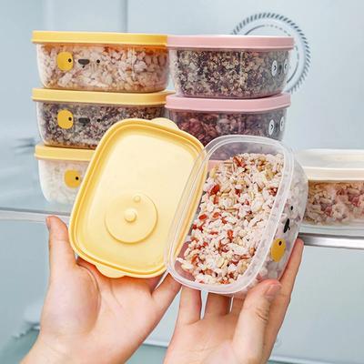 3pc-Brown Rice Miscellaneous Grains Rice Packaging Box Frozen Preservation Box Microwave Heating Small Lunch Box Fruit Bento Box