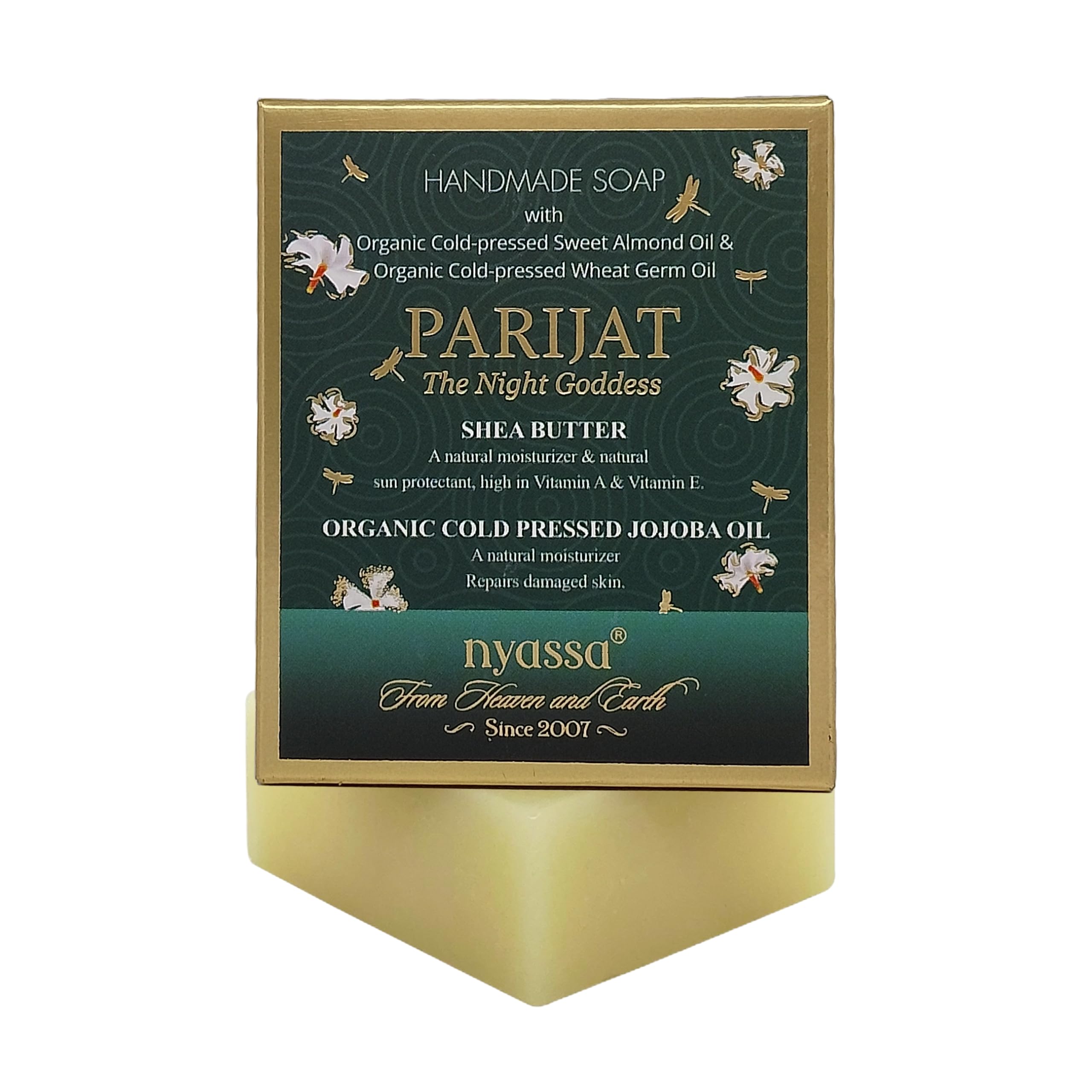 Nyassa Parijat Natural Handmade Bathing Soap |Shea Butter, Organic Cold Pressed Jojoba Oil| All Skin Type 150gm