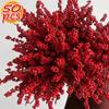 Wholesale Christmas Red Berries Artificial Red Berries Stems Branches DIY Wreaths Xmas Tree Ornaments Party Displays Decoration