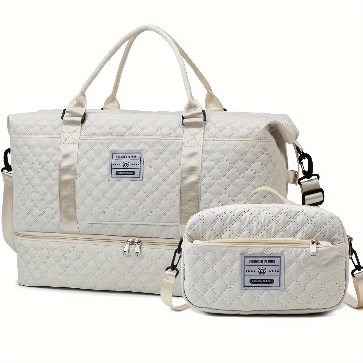 Large Capacity Travel Bag, Crossbody Yoga Gym Mother-Daughter Nested Bags Set, 2-Pack бежевый