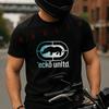 Ecko Logo & Ecko Unltd Grafikdruck Motorrad T-Shirt Baumwolle Herren Sommer T-Shirts Lässig Kurz