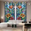 Dragonfly Pattern Glass Painted Blackout Curtains - Thickened Polyester, High Precision Sun Protection