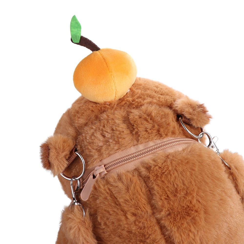 Plush Capybara Capybara Plush Backpack Animal Cartoon Capybara Plush Bag  Kids Birthday Gift