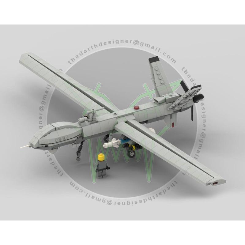 Платиновый Кирпич MOC Дрон «Жнец» | 1:35 Масштаб (BOBlock-101708-2MQ-9)