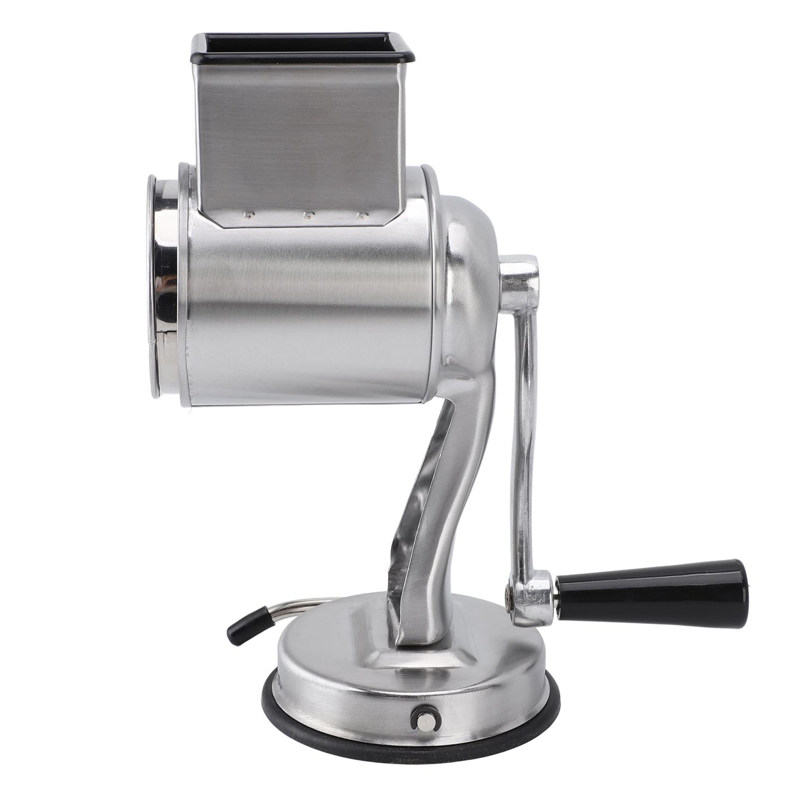

Manual Cheese Grater Stainless Steel Kitchen Hand Crank Grinder with 5 Interchangeable Blades and Handle for Vegetable Nut Potato
