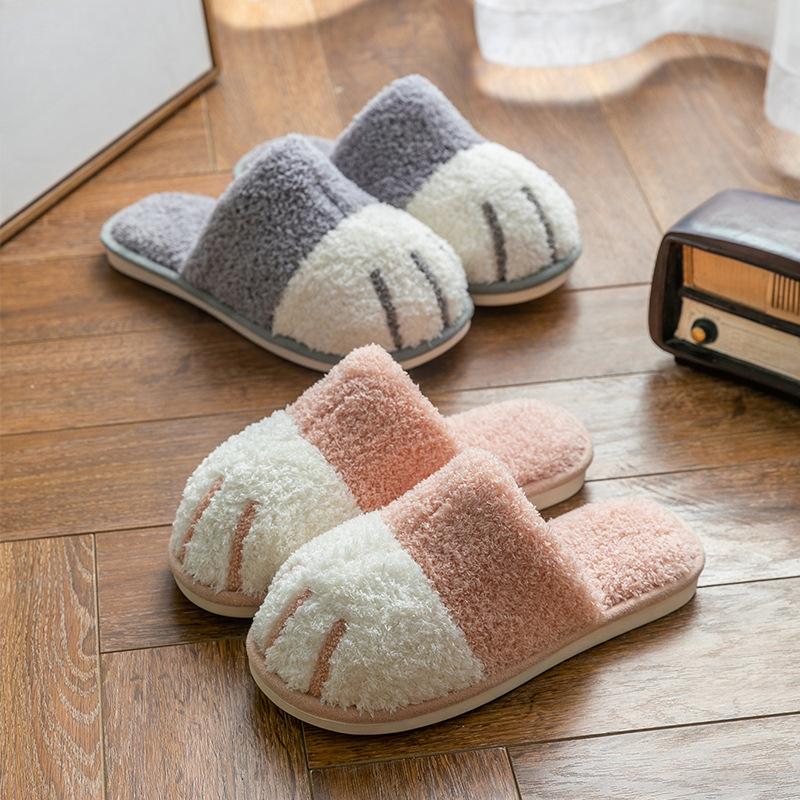 Cotton Shoes, Women's Plush Shoes, Warm Indoor Soft-soled Slippers