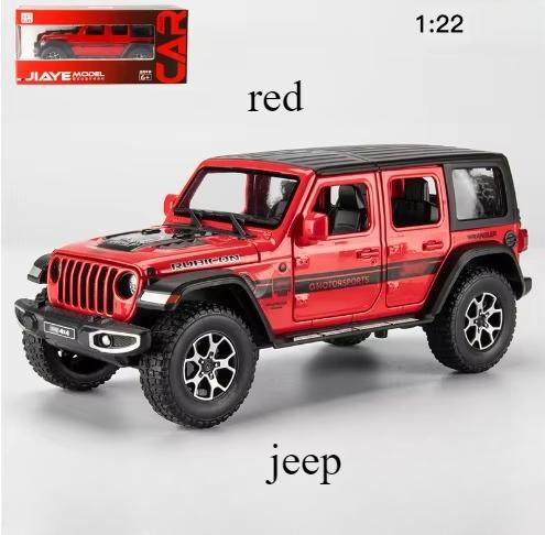 1:22 Jeeps Wrangler Rubicon Alloy Diecasts & Toy Vehicles Metal Toy Car Model Sound and light Pull back Collection Kids Toy Gift