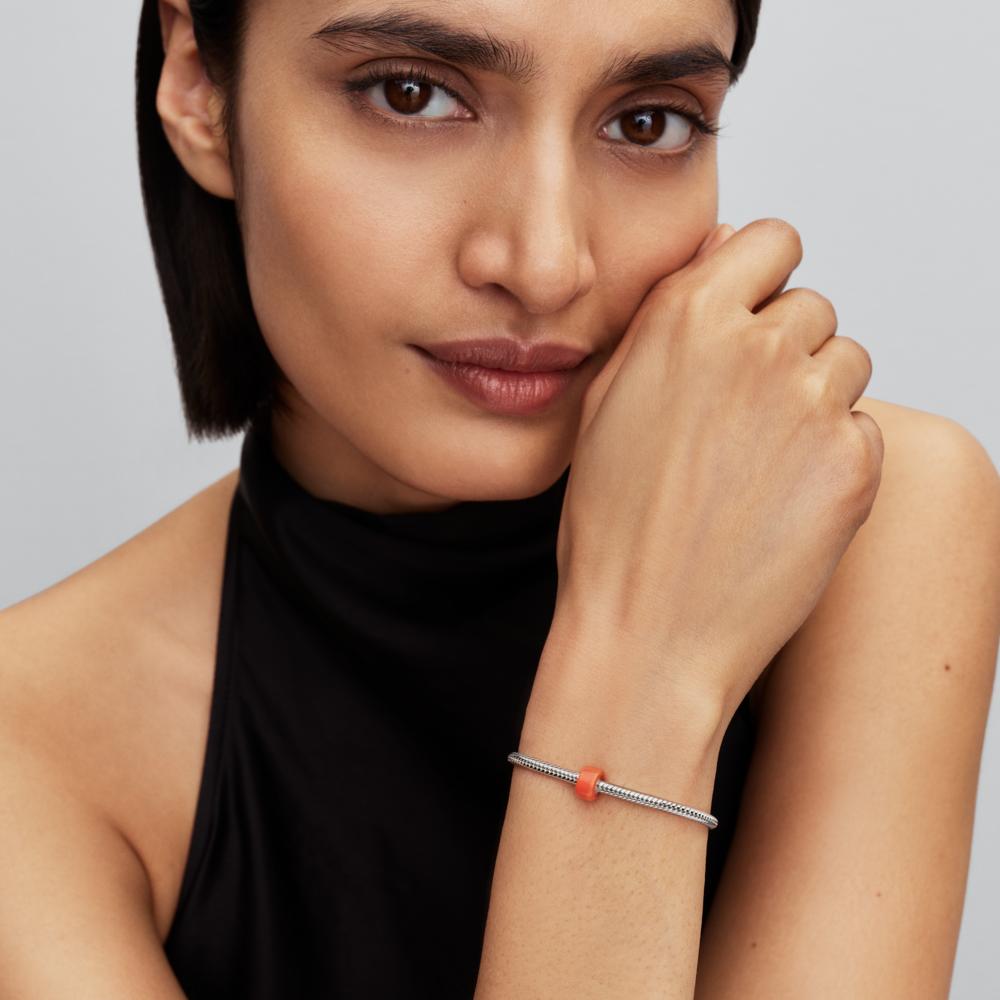 PANDORA Mini zawieszka ze szkła Murano pomarańczowa_794773C04