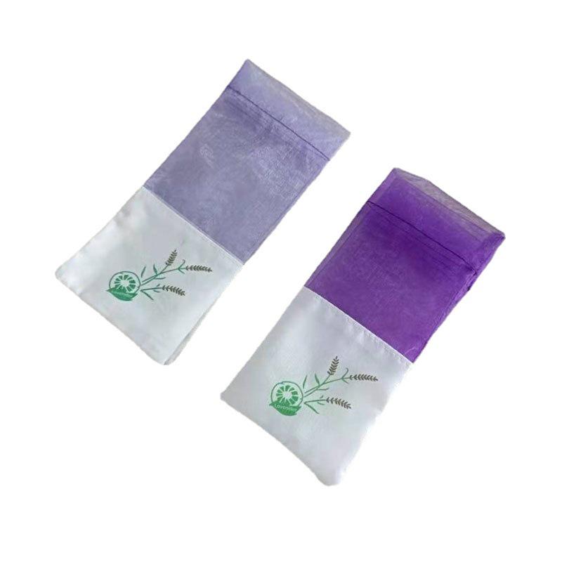 Lavender Purple Mesh Cotton Drawstring Pouch Sachet for Storage with Logo Printing