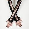 Europe USA Sexy Lace Gloves Fingerless Mesh Fun Tag Nightclub Dance Dot Long Cos