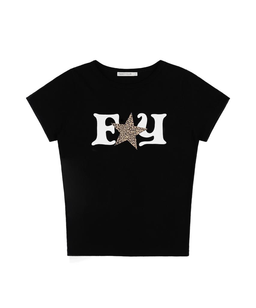 FANCY CLUB Fy Leopard Tee (Black) F25Qb100