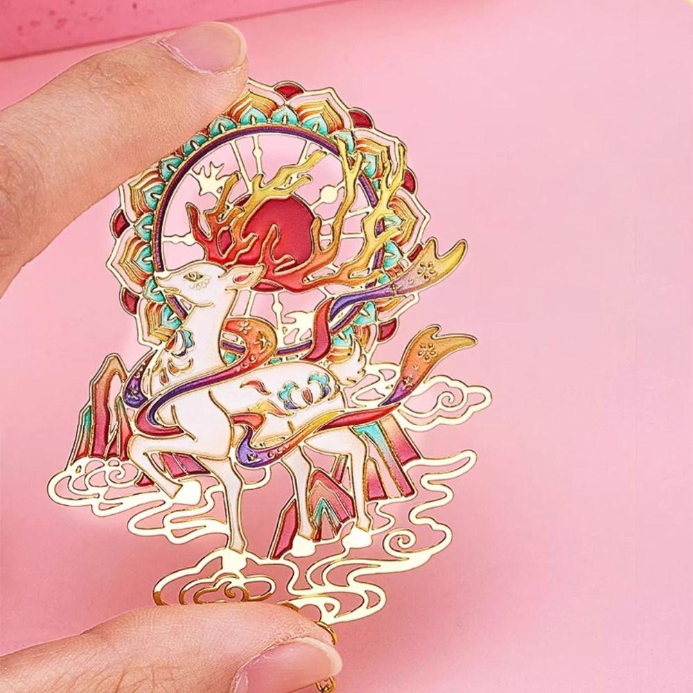 Metal Animal Bookmark Pendant Book Clip Retro Metal Bookmark  Student