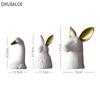 Ceramic Rabbit Head Vase White Swan Pots Porcelain Flower Figurines Hydroponic Vases for Weddings Home Decoration Ceramic Vase