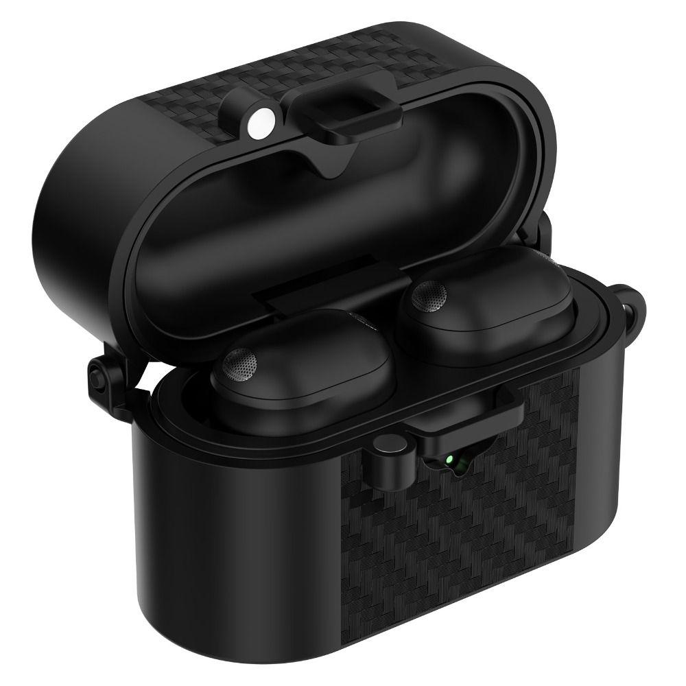 Carbon Fiber Texture Protective Case TPU Charging Case Protector Earbuds Cover for Sony WF-1000XM6